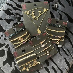 Nobo necklaces w extenders and multi bracelets 5 sets